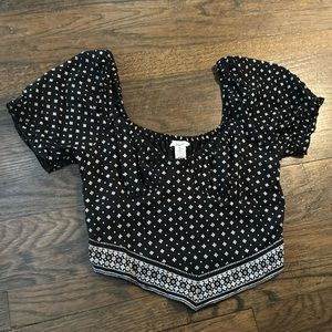 Mexican Style Crop Top 🖤